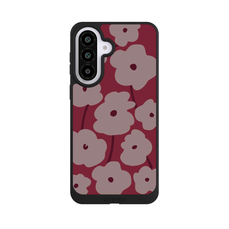 Galaxy A57 5G NIVOpure Minimalistic Flowers Bordeaux