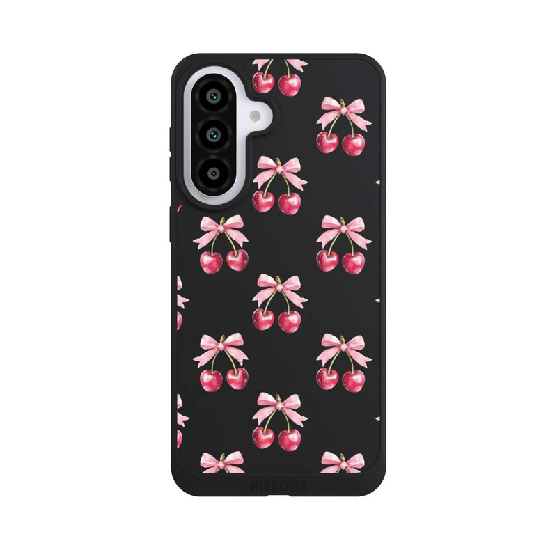 Galaxy A57 5G NIVOpure Cherry Bow Pattern Transparent with AI