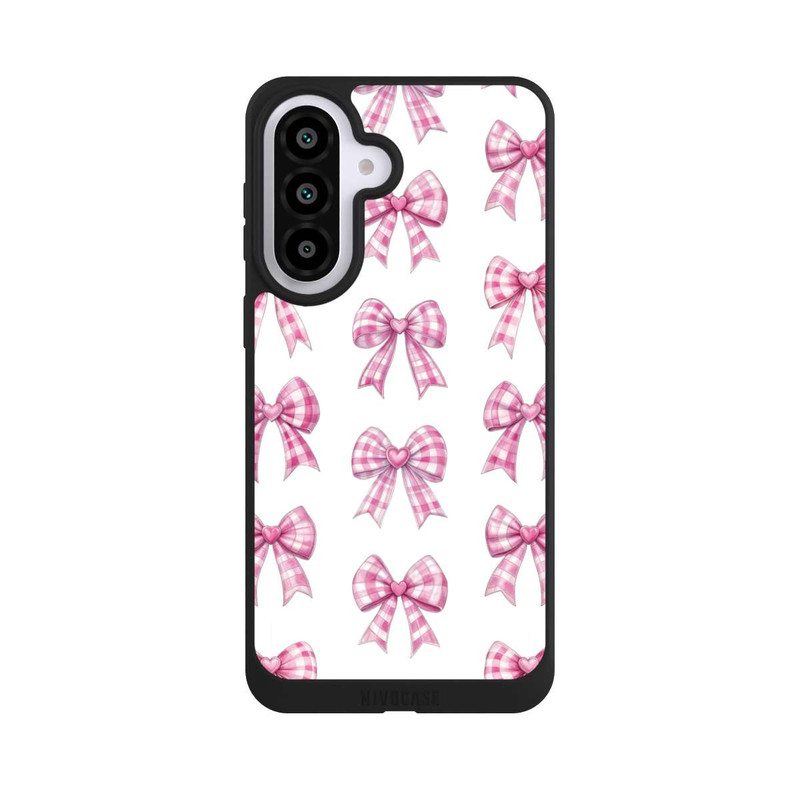 Galaxy A57 5G NIVOpure Pink Gingham Hearts and Bows with AI