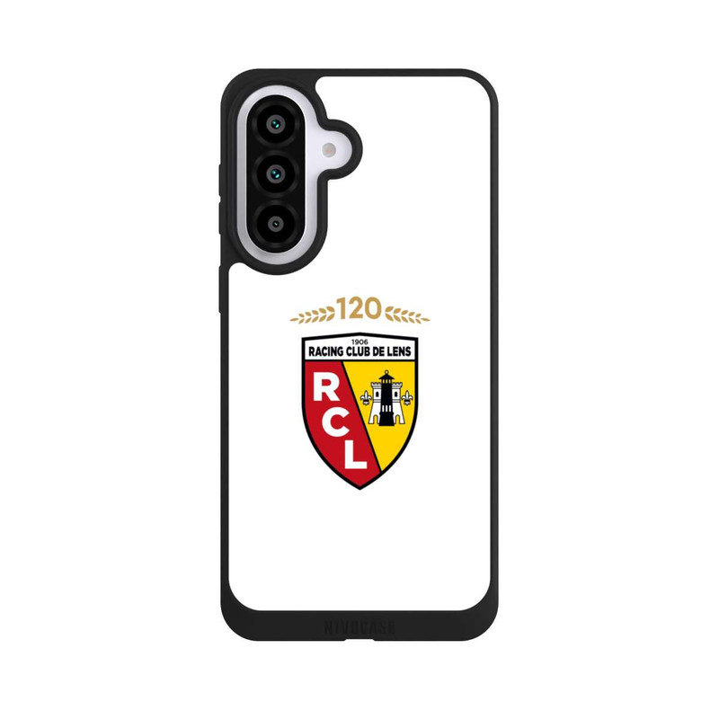Galaxy A57 5G NIVOpure RC Lens 120 Jahre Jubiläums Logo weiß