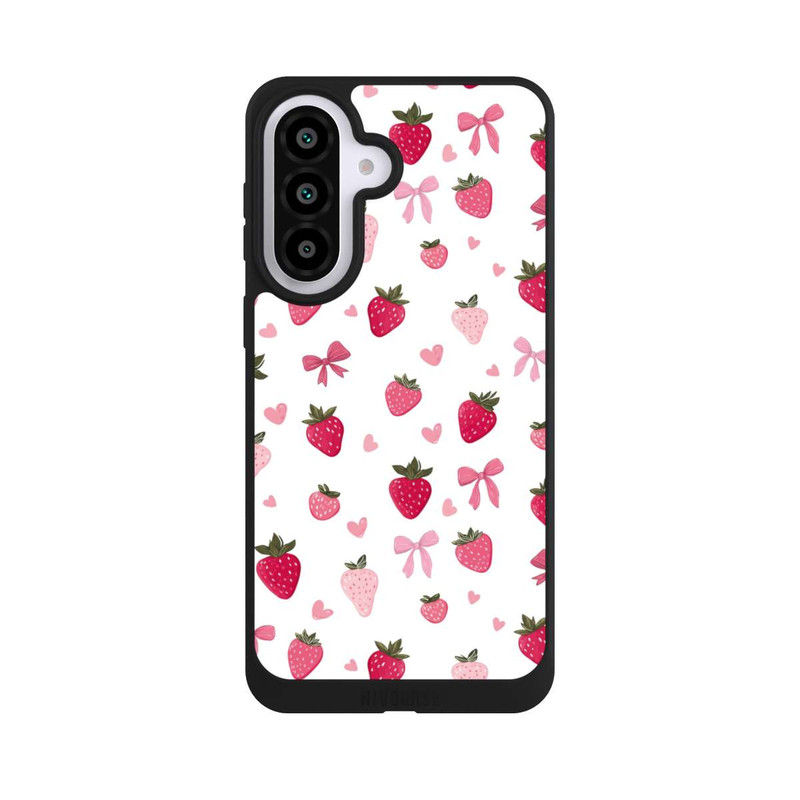 Galaxy A57 5G NIVOpure Strawberry Ribbon Pattern Pink