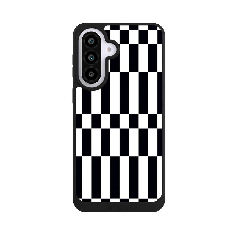 Galaxy A57 5G NIVOpure Checked Abstract Bold Black and White Color Block