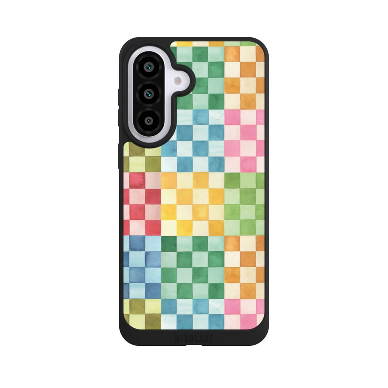 Galaxy A57 5G NIVOpure Checkerboard Watercolor Chess Geometric Red