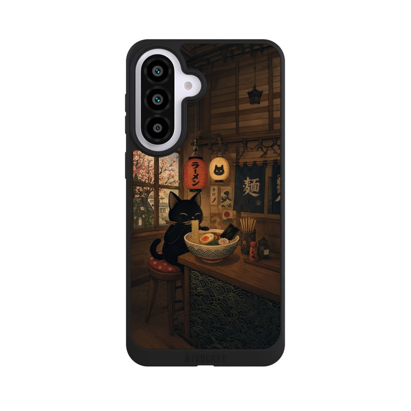 Galaxy A57 5G NIVOpure Ramen Bar mit schwarzer Katze mit KI