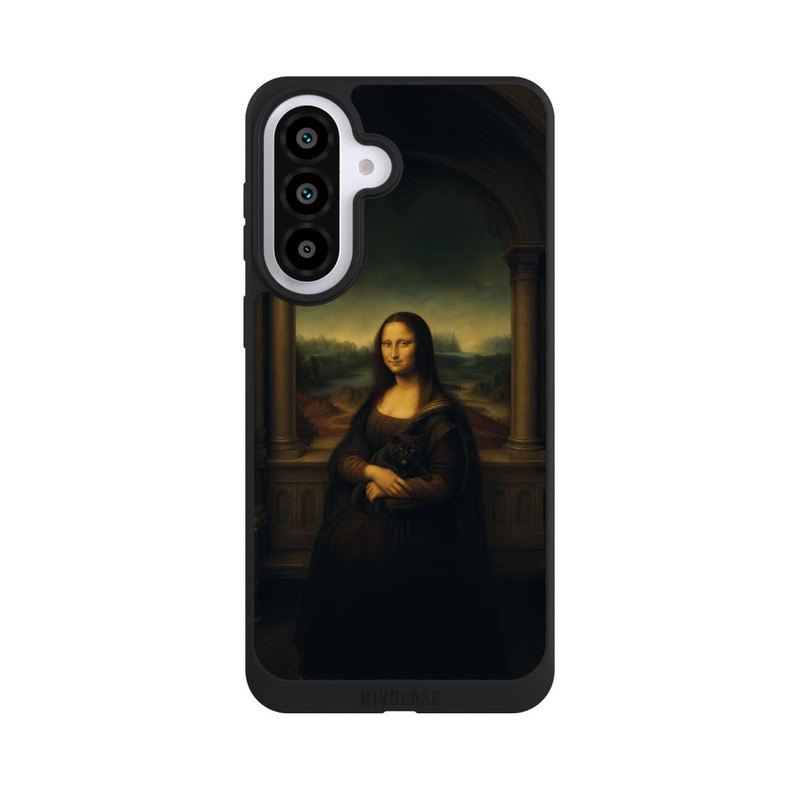 Galaxy A57 5G NIVOpure Mona Lisa by Leonardo da Vinci with black cat with AI