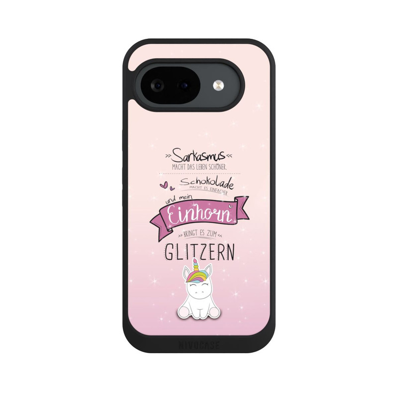 Pixel 10 a NIVOpure Einhorn Glitzer Spruch