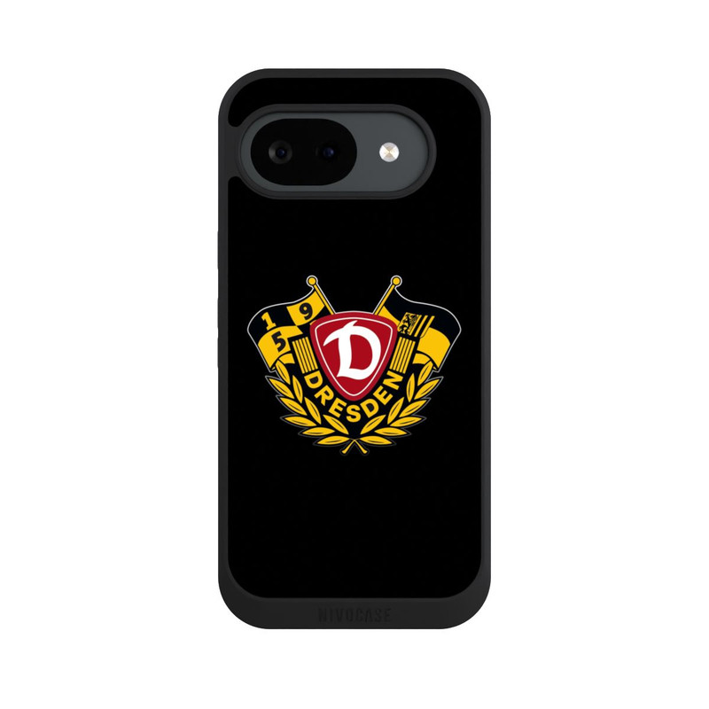 Pixel 10 a NIVOpure Dynamo Wappen mit Fahnen