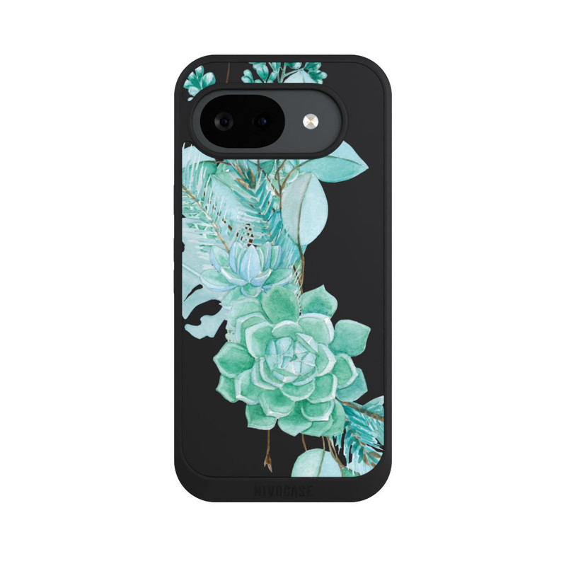 Pixel 10 a NIVOpure Sukkulenten Blumen Mintgrün Transparent