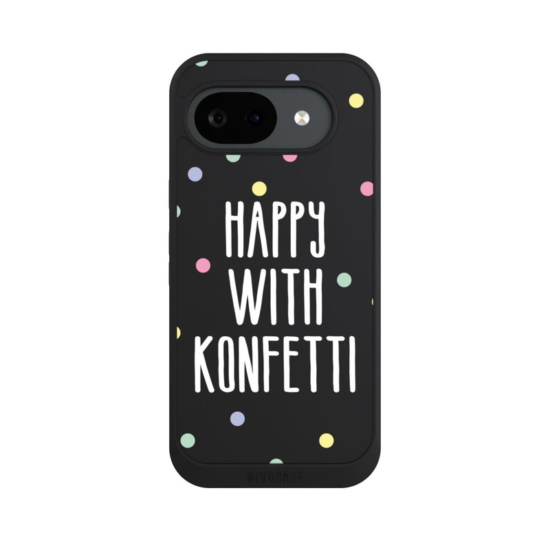 Pixel 10 a NIVOpure Happy with Konfetti White ohne Hintergrund