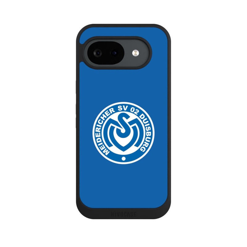 Pixel 10 a NIVOpure MSV Logo auf Blau