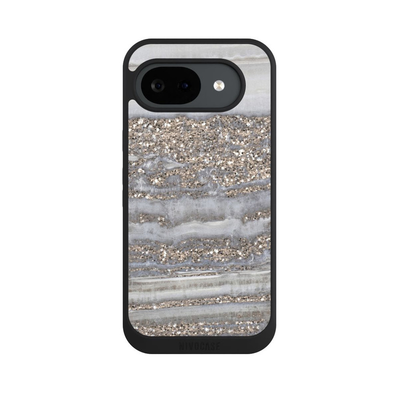 Pixel 10 a NIVOpure Weißer Glitzer Marmor Look