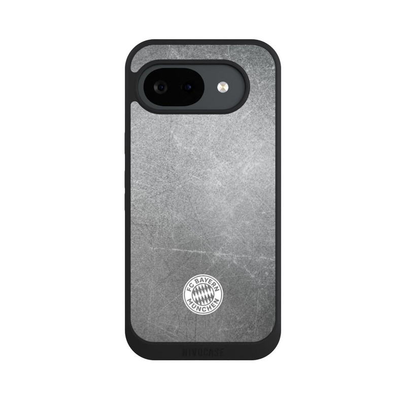 Pixel 10 a NIVOpure Klassisches FCB Logo Klein - Weiß auf Metalllook