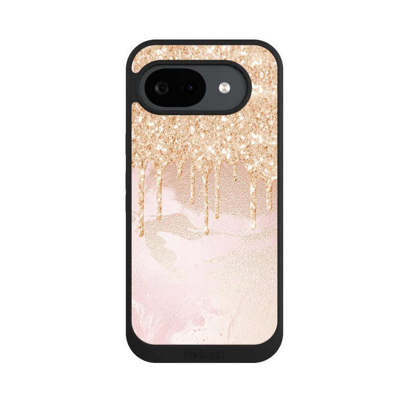 Pixel 10 a NIVOpure  Roségoldener Glitzer Tropfen Look