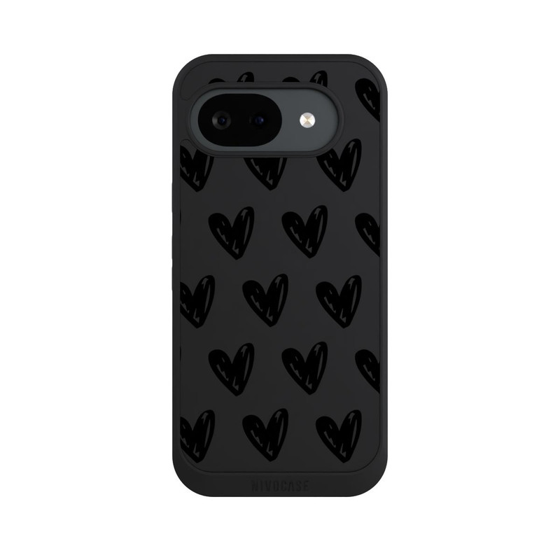 Pixel 10 a NIVOpure Herzen Schwarz ohne Hintergrund