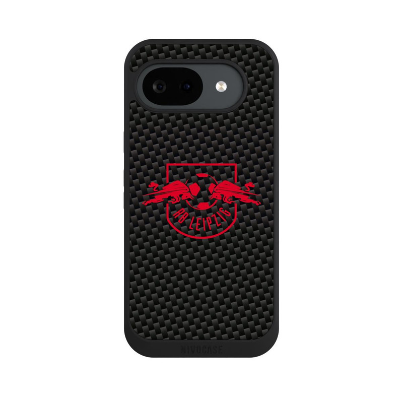 Pixel 10 a NIVOpure Rotes RB Leipzig Logo auf Carbonoptik