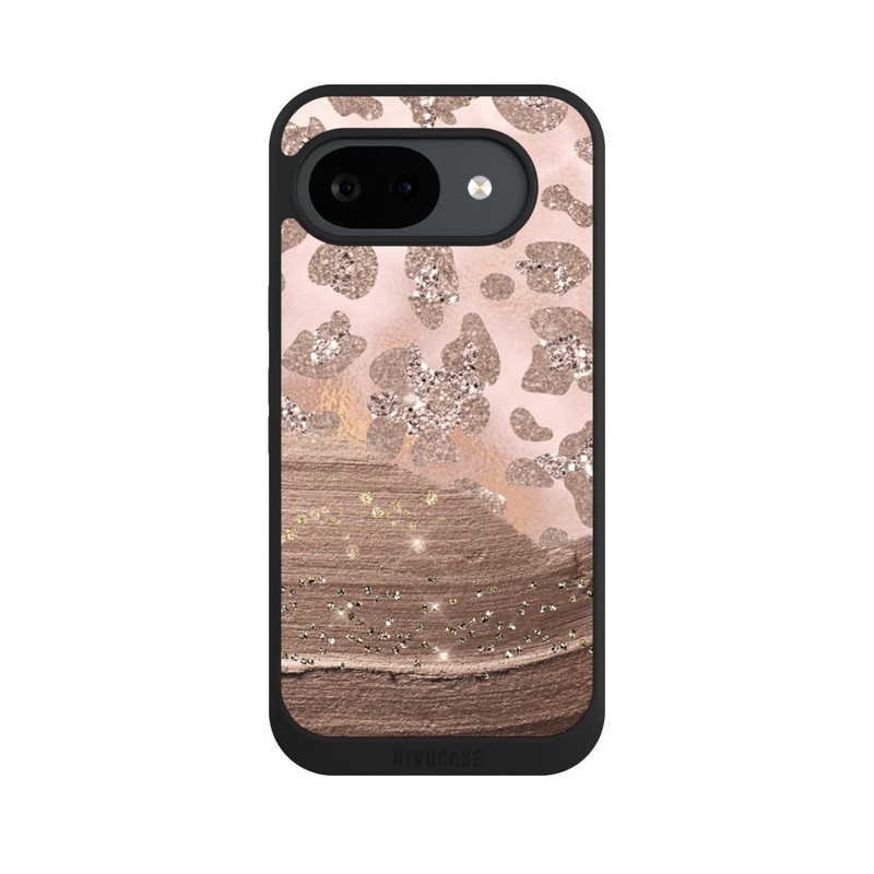 Pixel 10 a NIVOpure Silberner Leoparden Glitzerlook