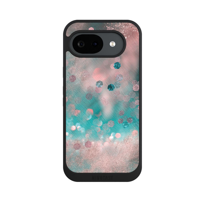 Pixel 10 a NIVOpure Look pailleté glamour turquoise