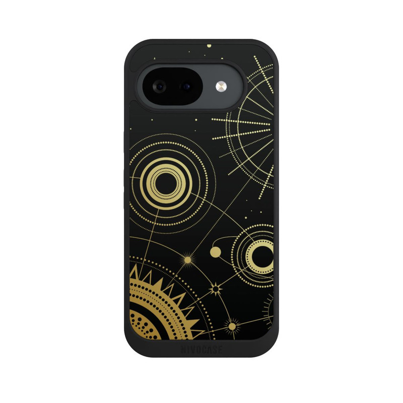Pixel 10 a NIVOpure Le noir et l'or semblent abstraits