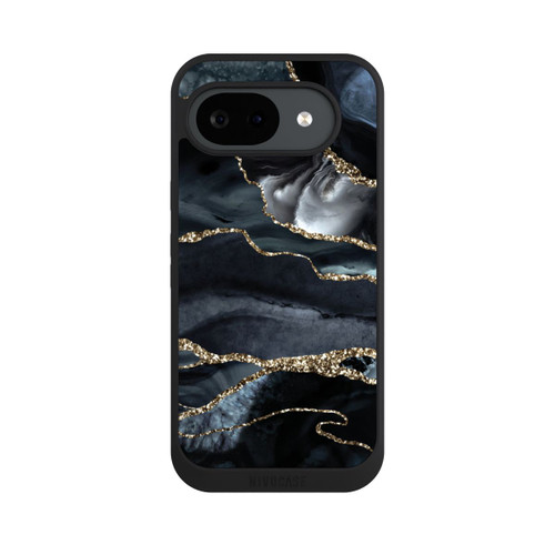 Google Pixel 10a NIVOpure Dunkler Marmor Gold Glitzerlook