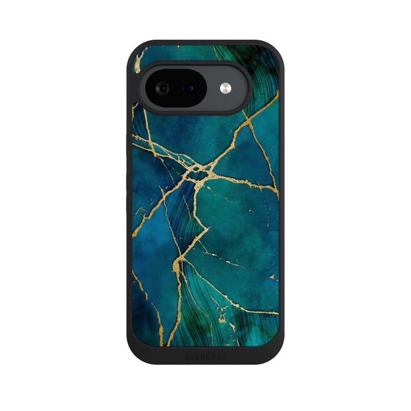 Pixel 10 a NIVOpure Look minéral glamour bleu or