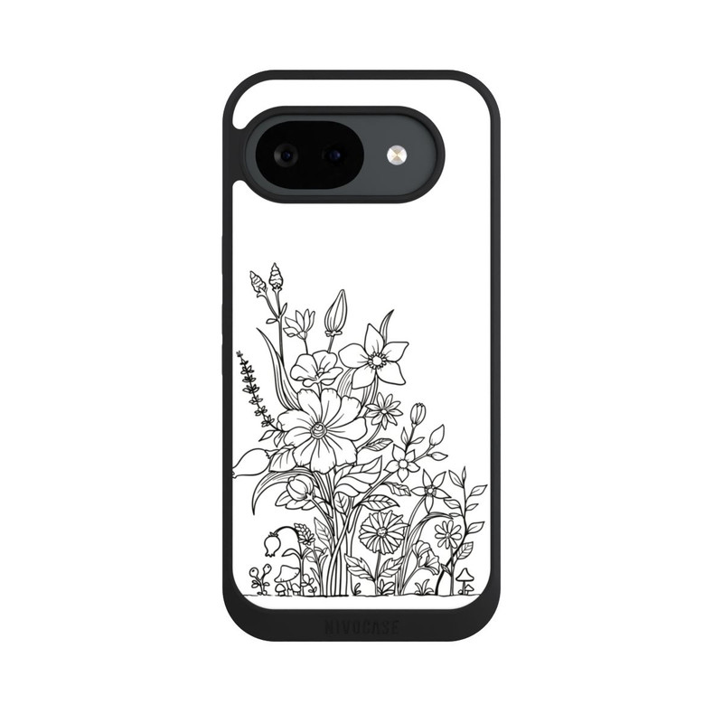 Pixel 10 a NIVOpure Blumen Linienkunst