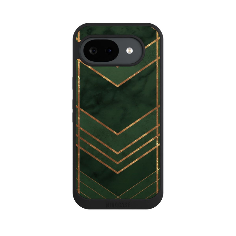 Pixel 10 a NIVOpure Motif vert foncé rayures dorées