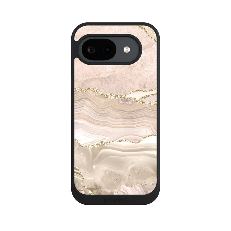 Pixel 10 a NIVOpure Marmor rosa-goldene Streifen