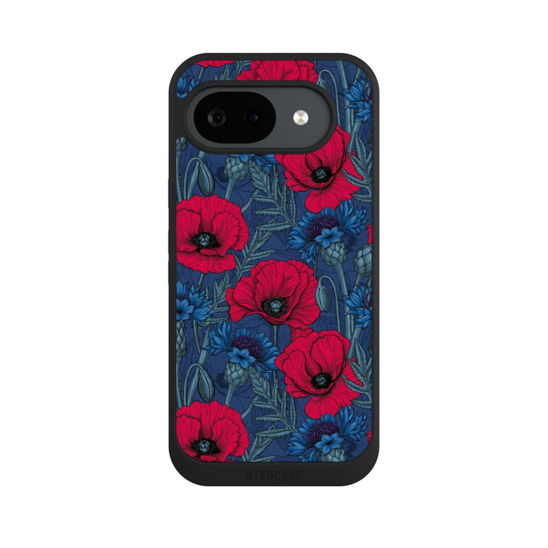 Pixel 10 a NIVOpure Mohnblumen und Kornblumen auf Blau