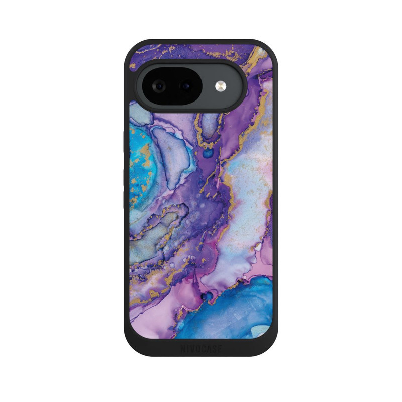 Pixel 10 a NIVOpure Strudel lila und blau
