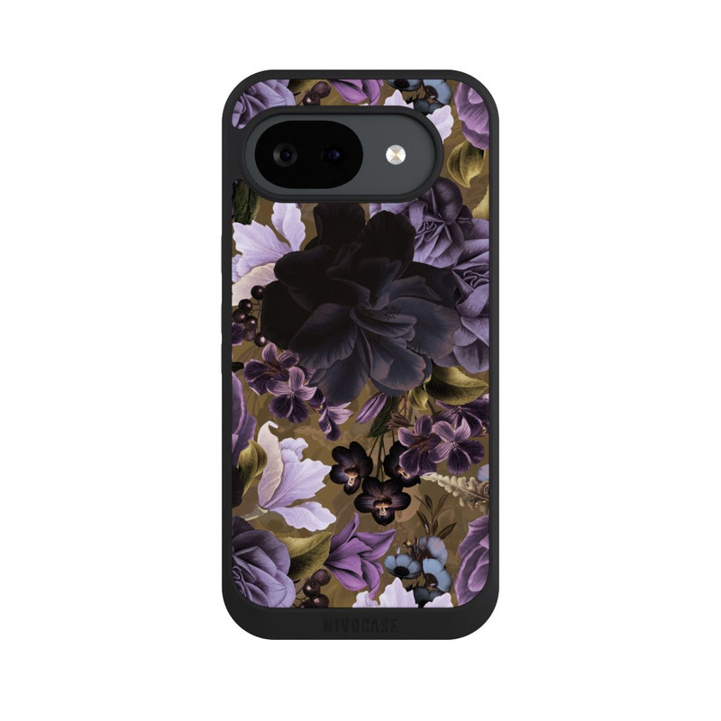 Pixel 10 a NIVOpure Fleurs vintage violettes et dorées