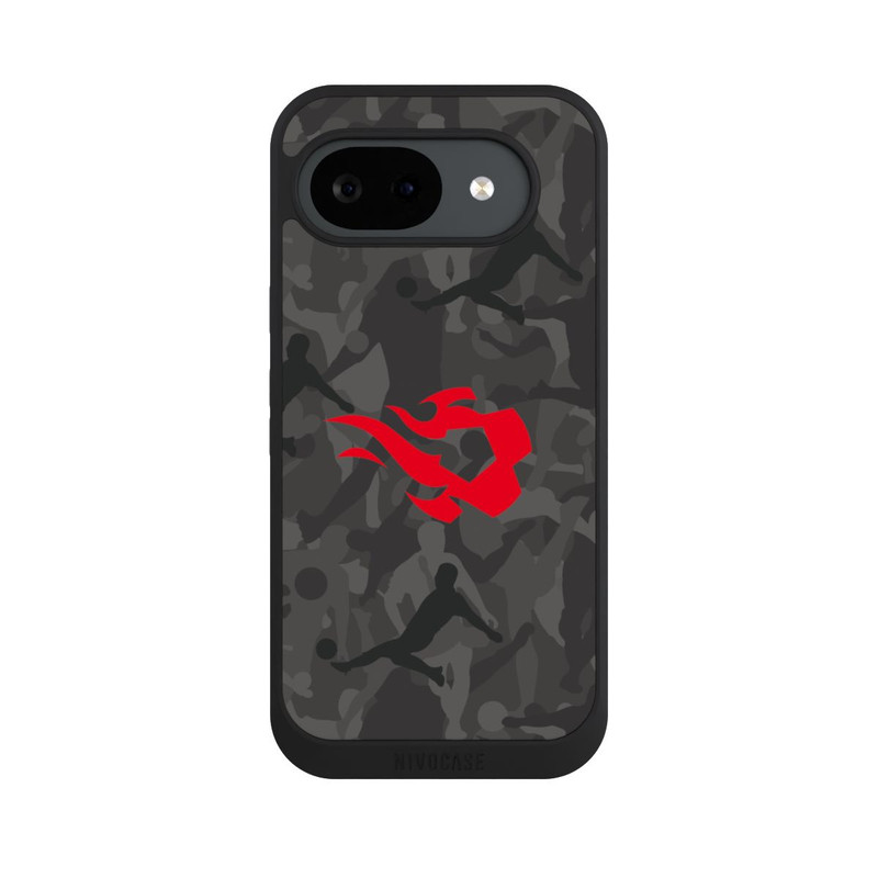 Pixel 10 a NIVOpure Belgisch Rot Flammen Camouflage Grau
