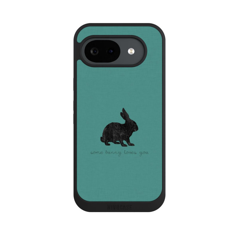 Pixel 10 a NIVOpure Some Bunny Loves You - Schwarz auf Türkis