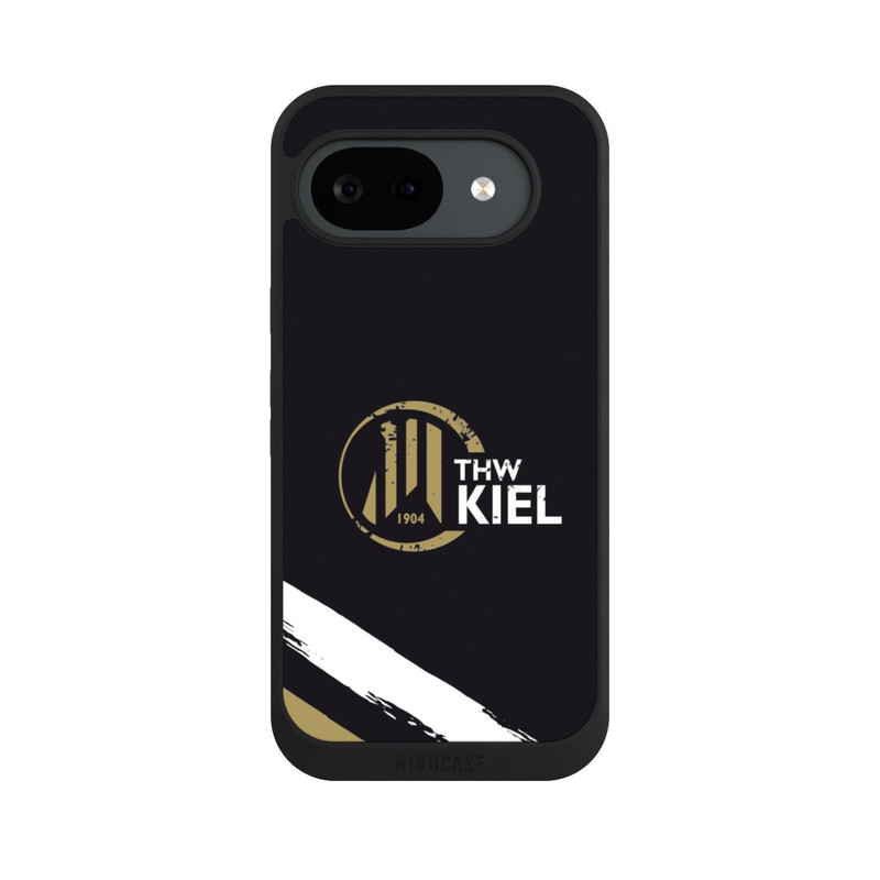 Pixel 10 a NIVOpure THW Kiel Logo und Streifen Gold