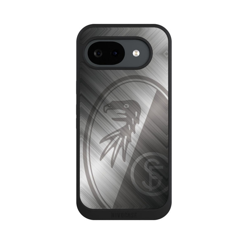 Pixel 10 a NIVOpure SC Freiburg Glänzendes Metall Hintergrund