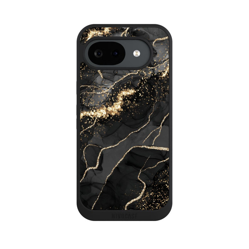 Pixel 10 a NIVOpure Dunkler Marmor Wirbel Goldoptik
