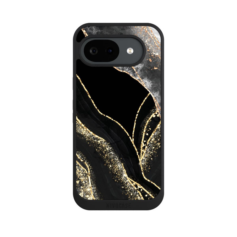 Pixel 10 a NIVOpure Dunkler Marmor Gold