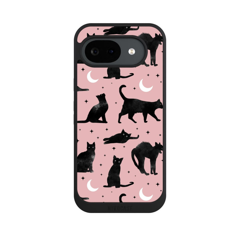 Pixel 10 a NIVOpure Lune & Chats Fond Rose