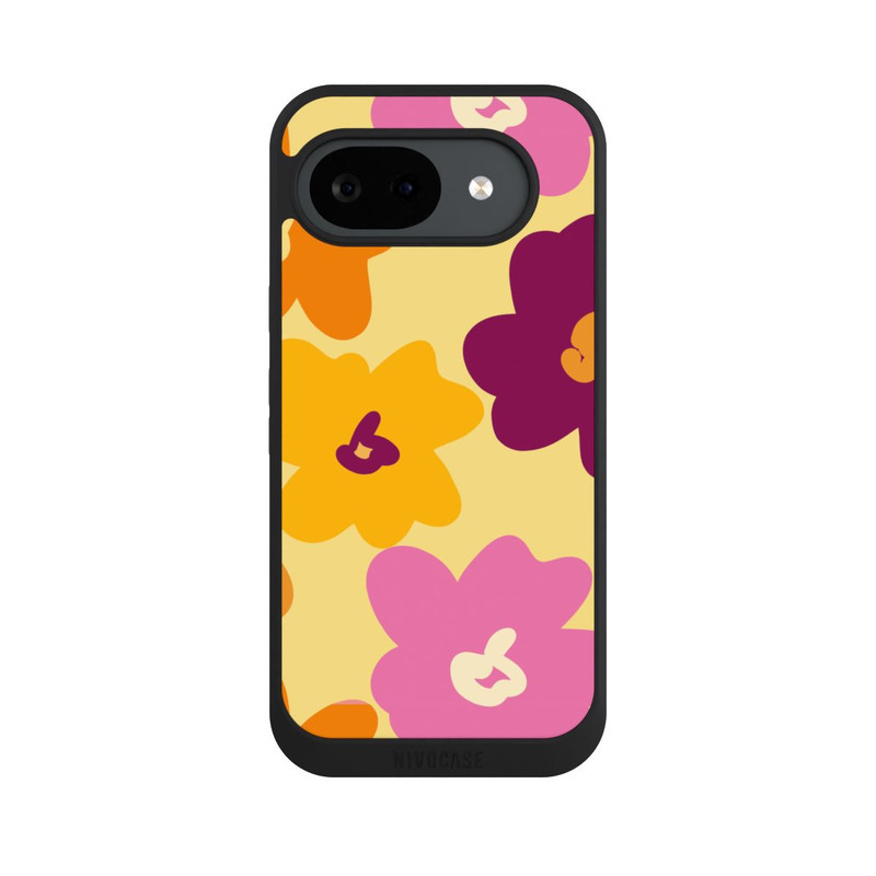 Pixel 10 a NIVOpure Retro Blumenmuster bunt