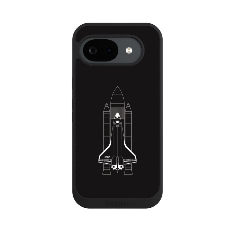 Pixel 10 a NIVOpure Space Shuttle Weiß auf Schwarz