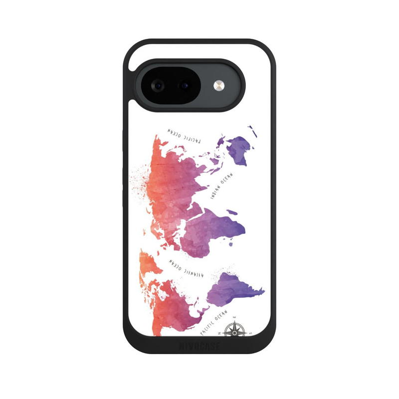 Pixel 10 a NIVOpure Carte du monde aquarelle blanche
