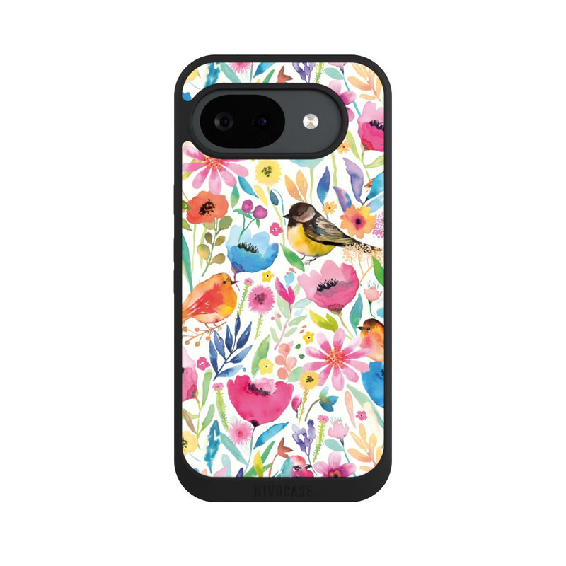 Pixel 10 a NIVOpure Wunderliche Vögel und Blumen