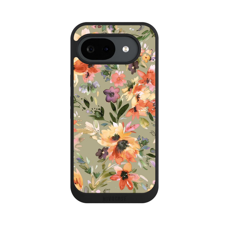 Pixel 10 a NIVOpure Malerische tropische Blumen Salbeigrün