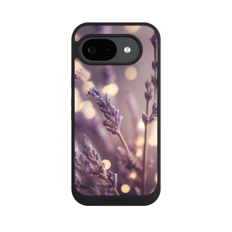 Pixel 10 a NIVOpure Lavande en gros plan avec IA