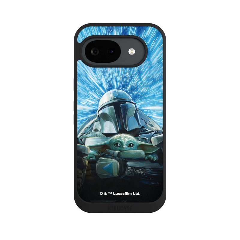 Pixel 10 a NIVOpure Grogu und Mando fliegen blau