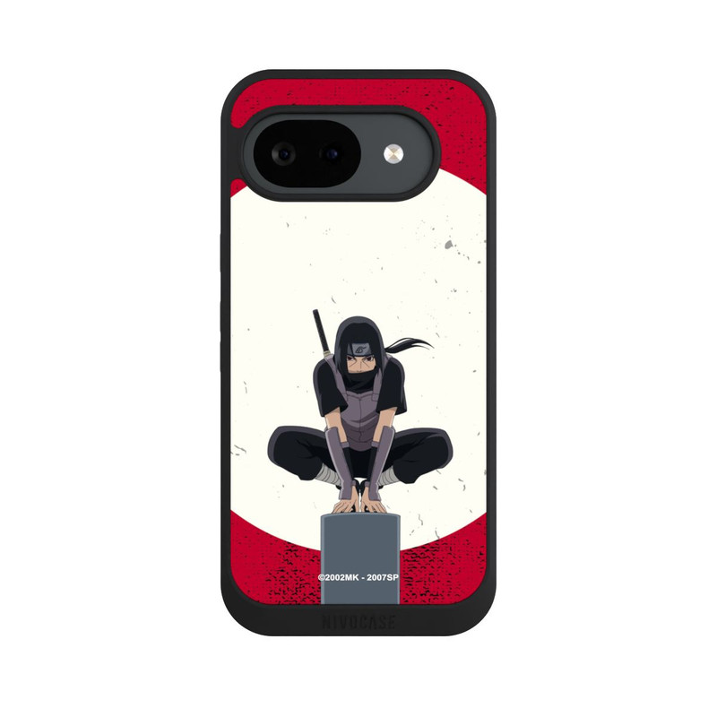 Pixel 10 a NIVOpure Itachi Uchiha Symbol Roter Hintergrund