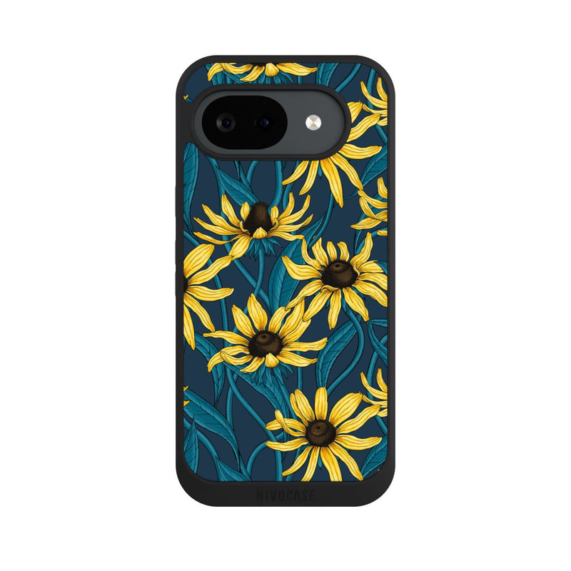 Pixel 10 a NIVOpure Sunflowers Pattern Dark Illustration