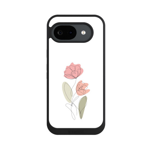 Google Pixel 10a NIVOpure Flower Line Art Red