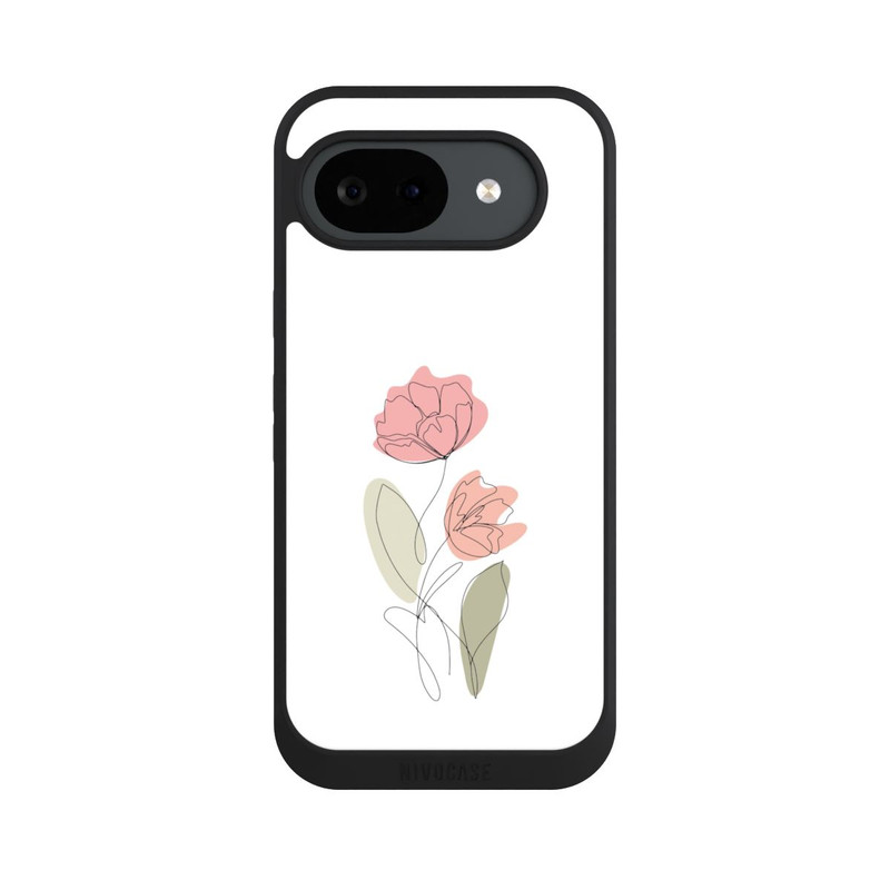 Pixel 10 a NIVOpure Dessin Au Trait Fleur Rouge