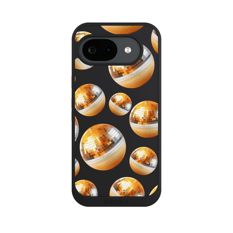Pixel 10 a NIVOpure Discokugel Party Gold Orange Transparent mit KI
