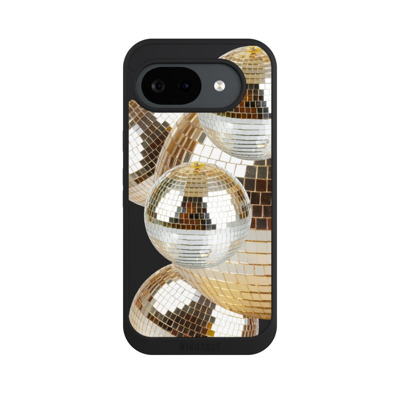 Pixel 10 a NIVOpure Disco Ball Party Gold Transparent with AI